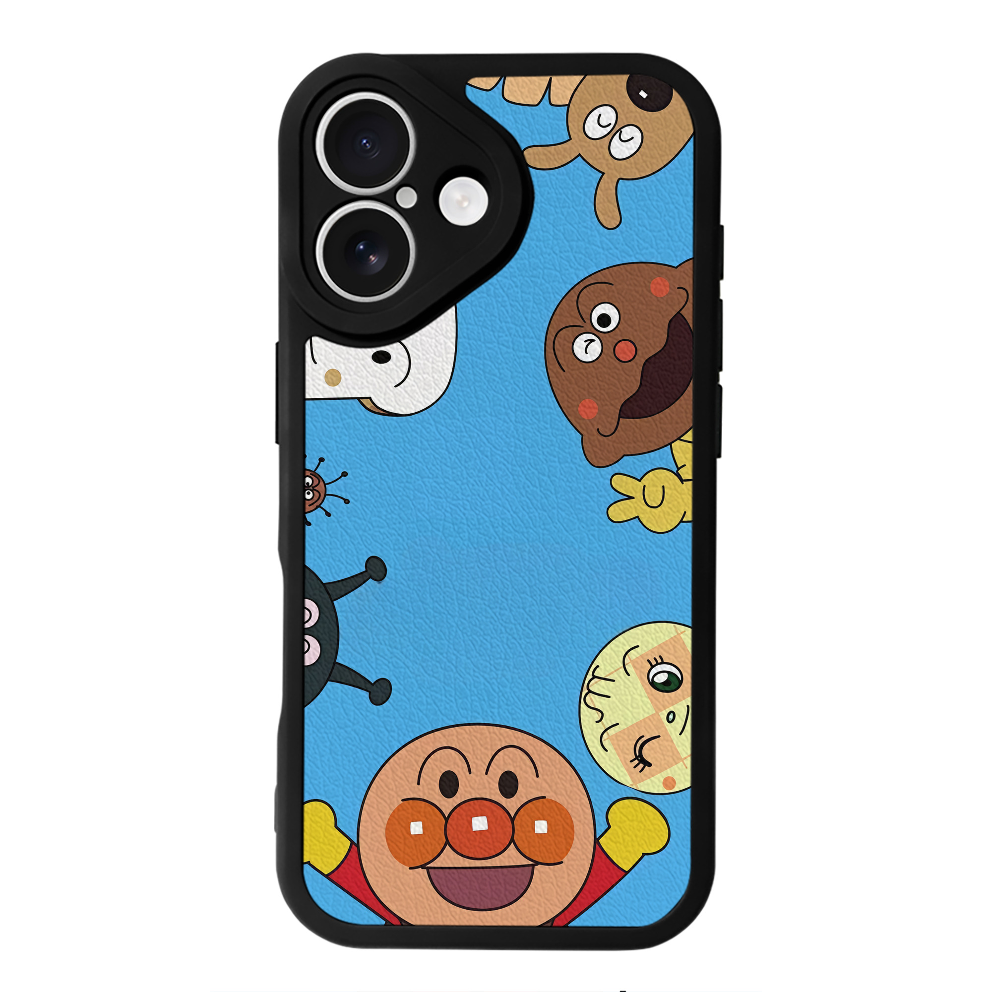 （画像用） アンパンマン Anpanman 【iPhone 16シリーズ対応】シリコンスマホケース（レザー調） 材質：シリコン